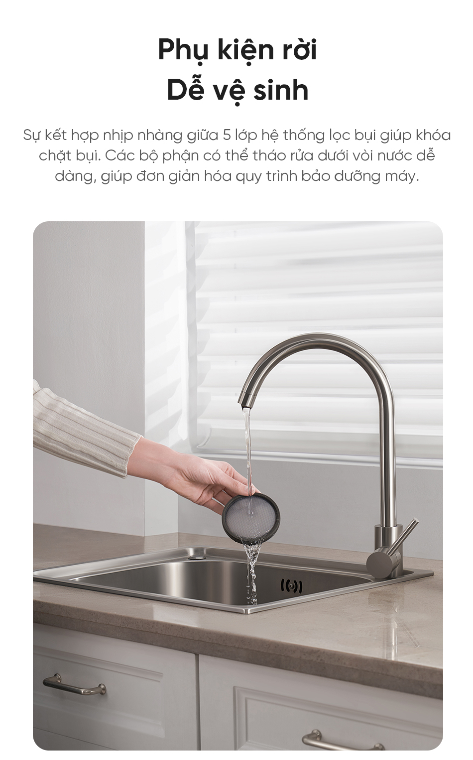 Máy hút bụi cầm tay không dây Dreame V12S thiết kế dễ dàng tháo rời