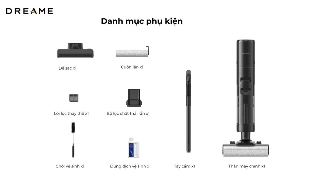 Phụ kiện máy hút bụi lau sàn khô & ướt cầm tay không dây thông minh Dreame H13 Pro