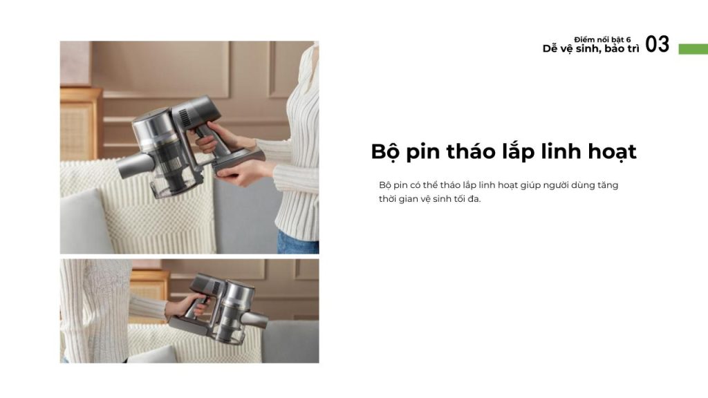 Đặc điểm máy hút bụi cầm tay không dây Dreame R20