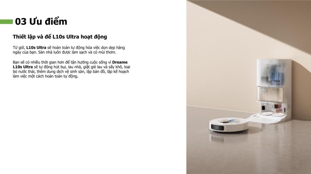 Đặc điểm robot hút bụi lau sàn thông minh Dreame L10s Ultra