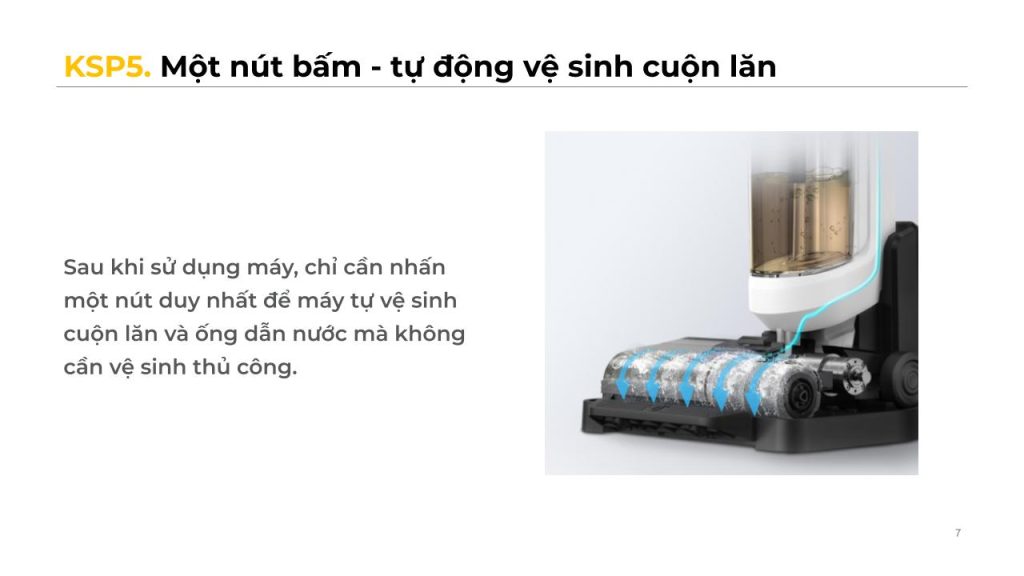 Máy hút bụi lau sàn khô & ướt cầm tay không dây thông minh Dreame H12 Dual tự động vệ sinh cuộn lăn