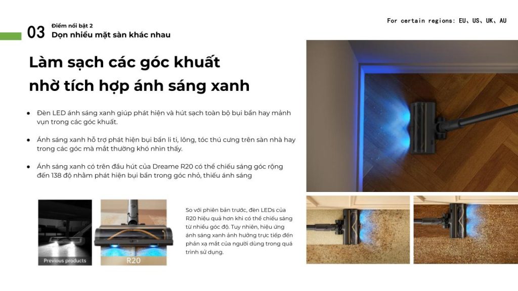 Đặc điểm máy hút bụi cầm tay không dây Dreame R20