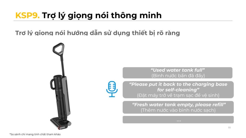 Trợ lý giọng nói thông minh của Dreame H12 Dual