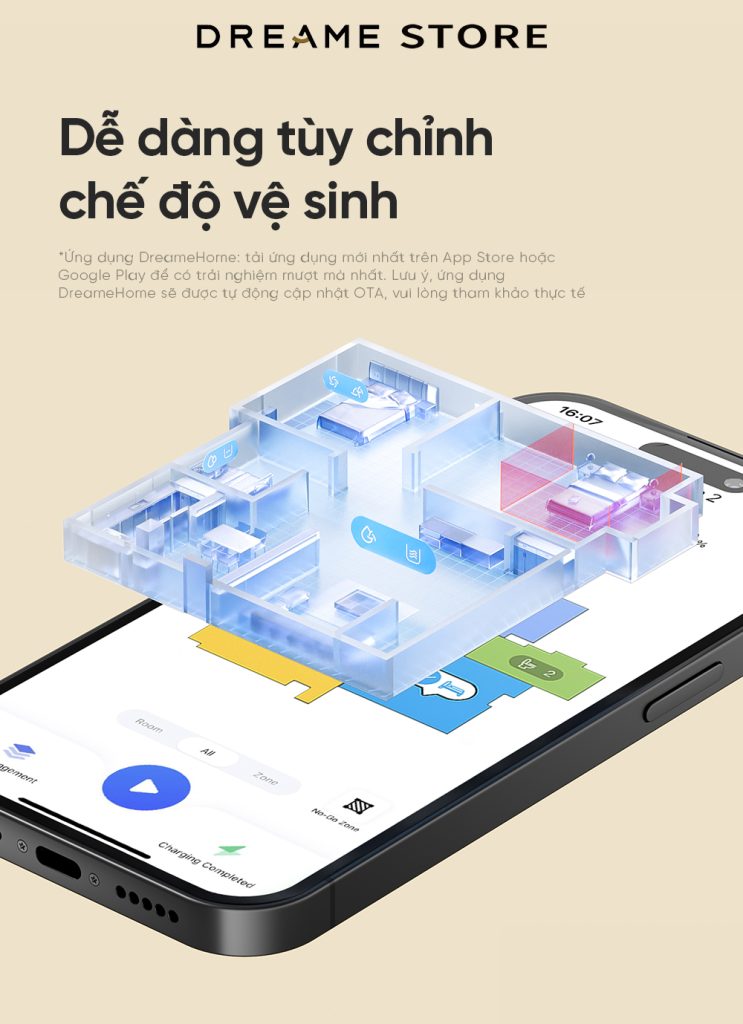 Dreame D9 Max gen 2 ứng dụng Dreamehome