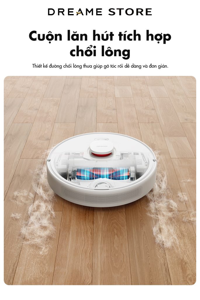 Dreame F9 Pro cuộn lăn hút có chổi lông