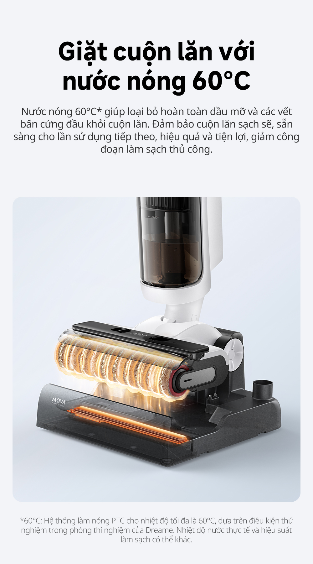 Đặc điểm máy hút bụi lau sàn khô & ướt cầm tay không dây thông minh Mova K20 Pro