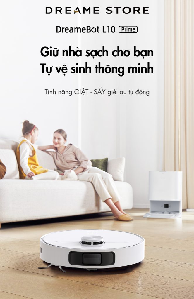 Dreame L10 Prime robot hút bụi lau nhà giặt sấy giẻ lau