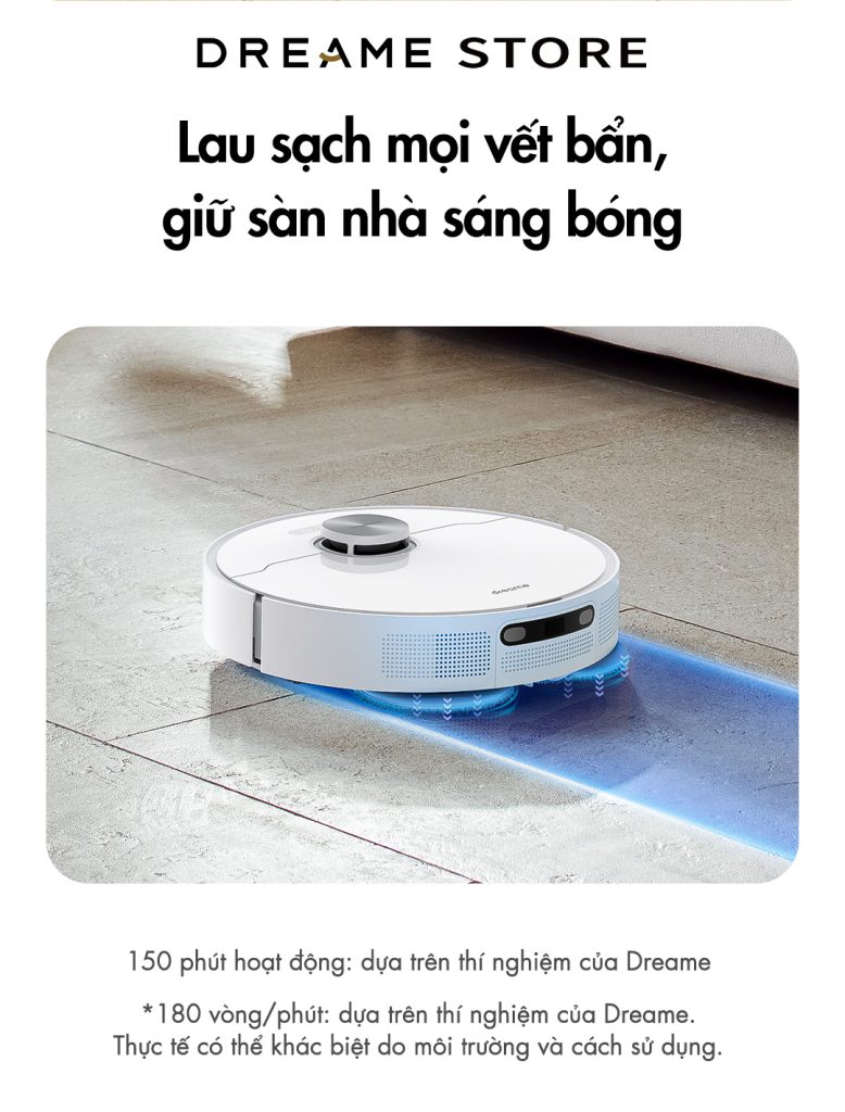 Dreame L10 Prime lau sạch mọi vết bẩn