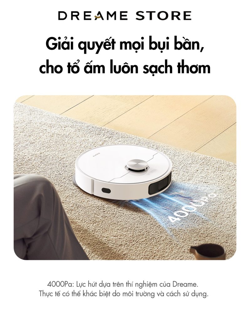 Dreame L10 Prime lực hút 4.000 Pa