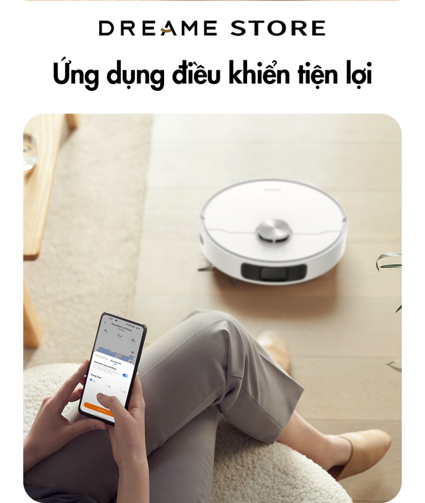 Dreame L10 Prime điều khiển bằng ứng dụng Dreamehome