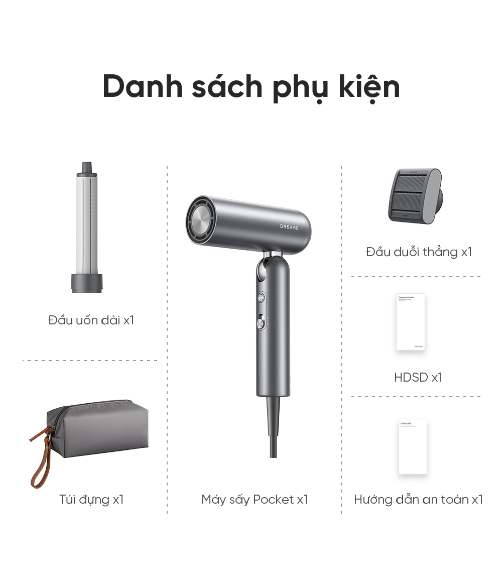 Phụ kiện máy sấy và tạo kiểu gấp gọn Dreame Pocket