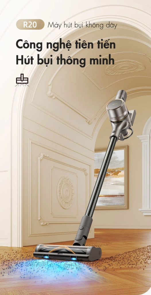 Máy hút bụi cầm tay không dây Dreame R20 - Chính hãng - BH 12 tháng
