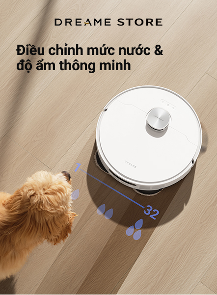 Dreame L10s Ultra Gen 2 - Điều chỉnh mức nước & độ ẩm thông minh