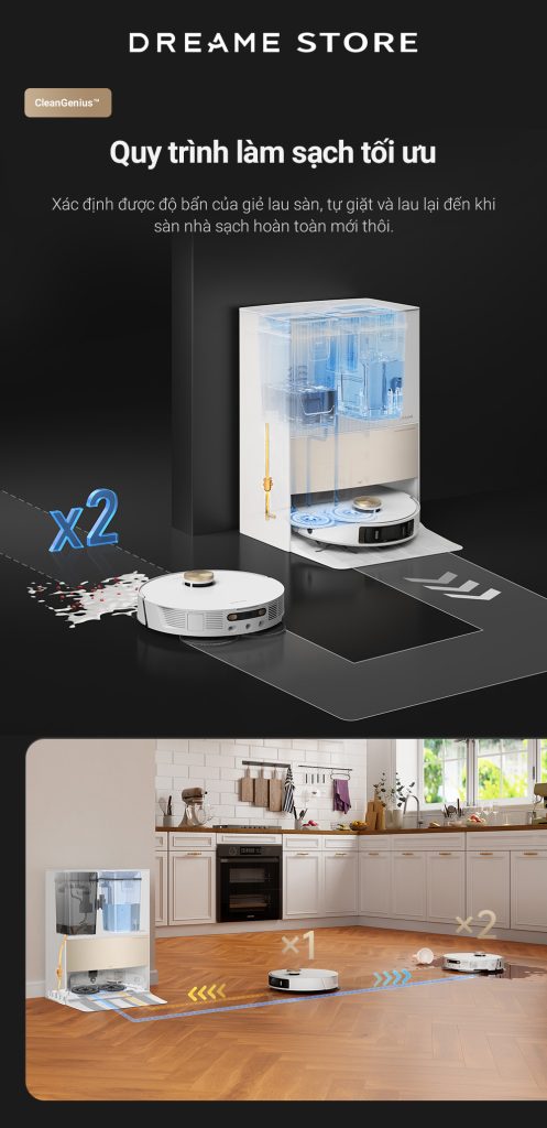 Dreame L20 Ultra - quy trình làm sạch tối ưu