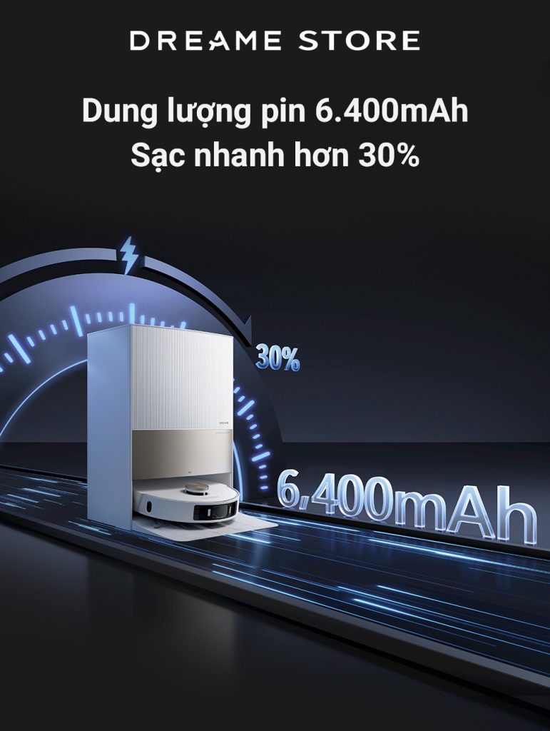 Dreame L20 Ultra - dung lương pin lớn