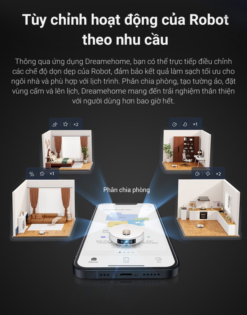 Dreame L20 Ultra - Dreamehome tuỳ chỉnh robot