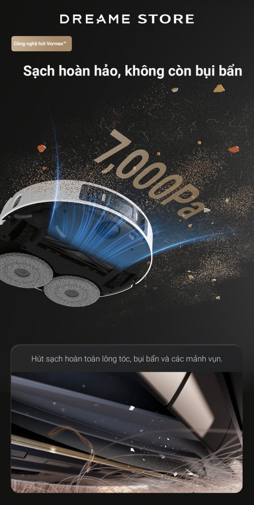 Dreame L20 Ultra - sạch hoàn hảo với lực hút 7000 Pa