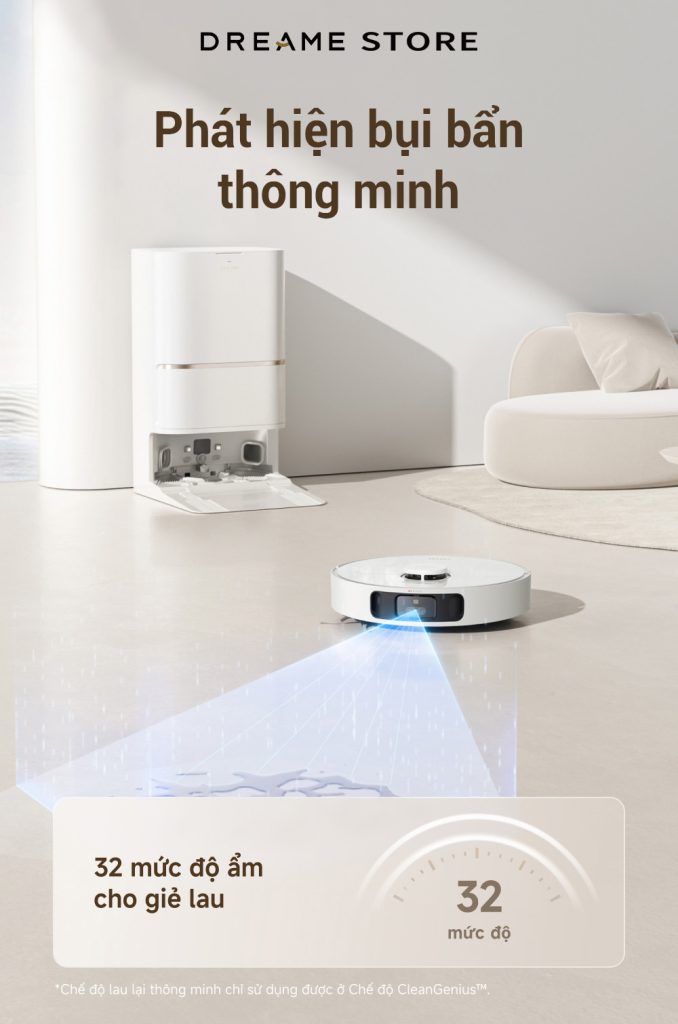 Dreame L30s Ultra - phát hiện bụi bẩn