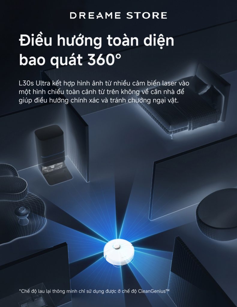 Dreame L30s Ultra - điều hướng toàn diện