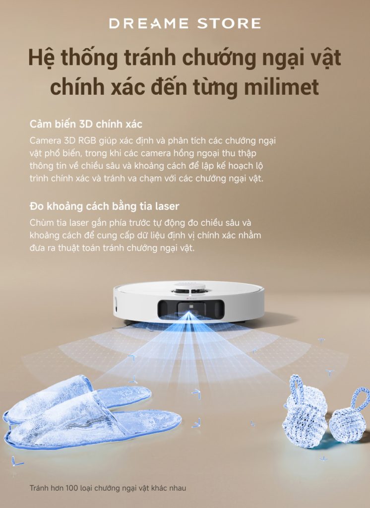 Dreame L30s Ultra - tránh né chướng ngại vật