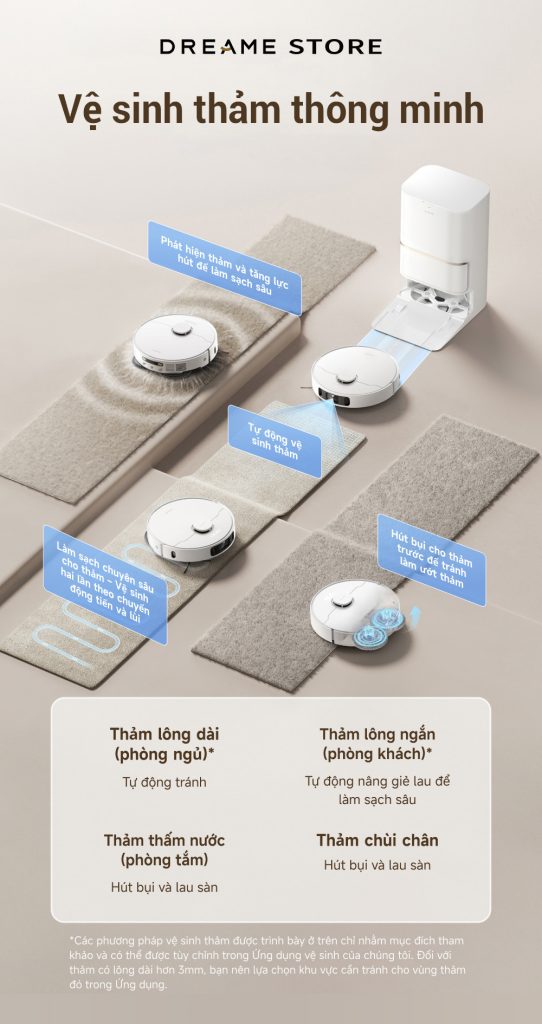 Dreame L30s Ultra - vệ sinh thảm