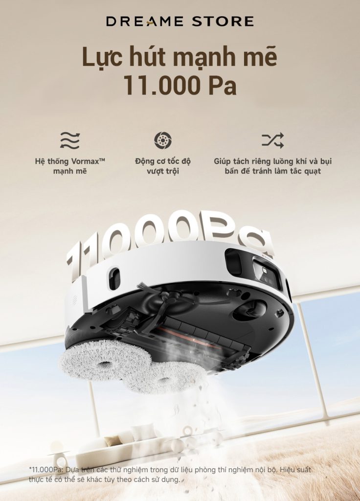 Dreame L30s Ultra - lực hút 11.000 Pa