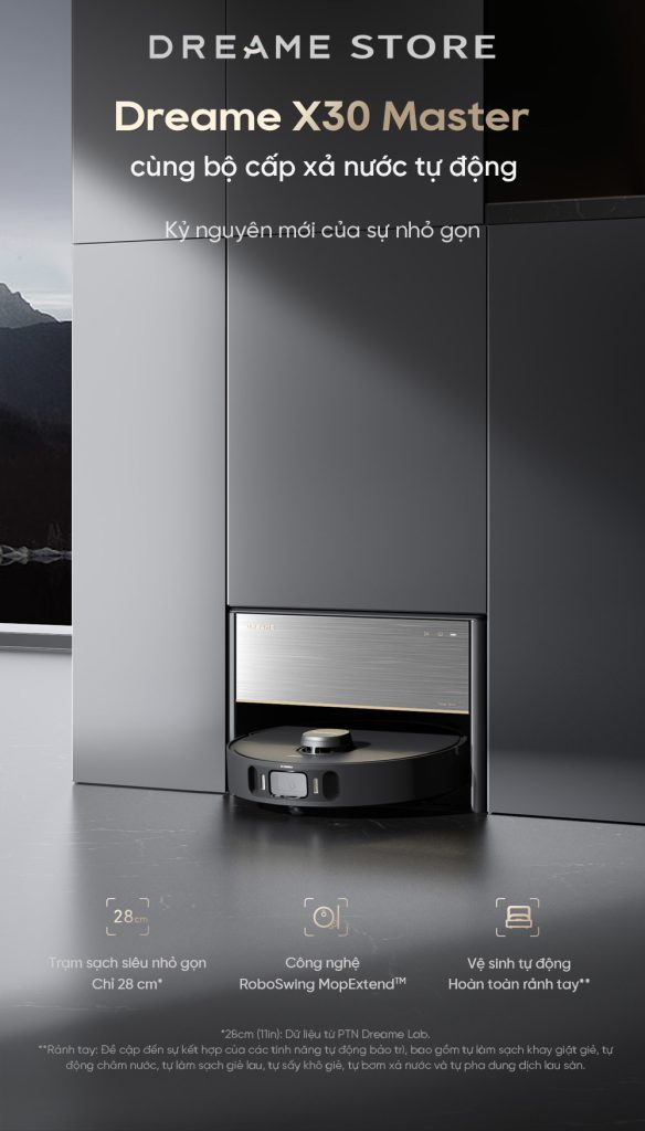 Dreame X30 Master - robot hút bụi lau nhà chuyên nghiệp