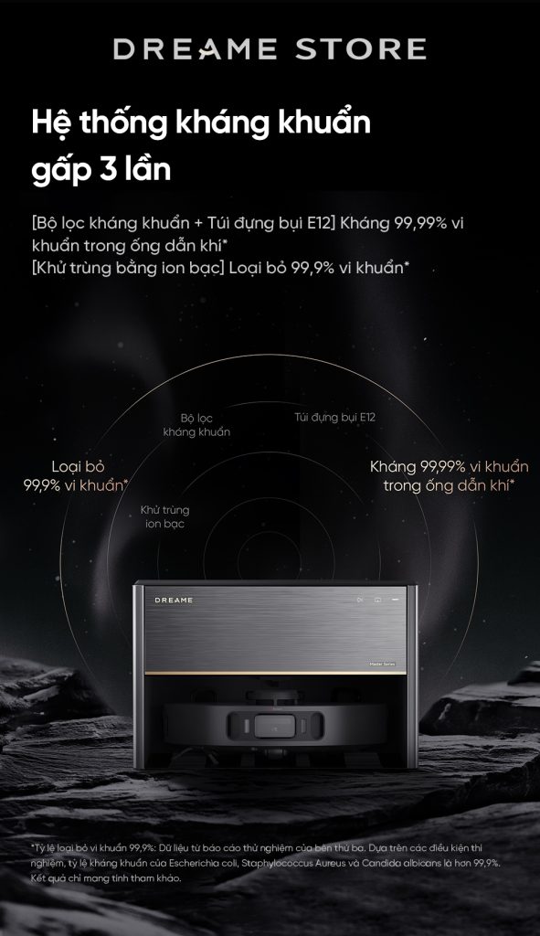 Dreame X30 Master hệ thống kháng khuẩn gấp 3 lần