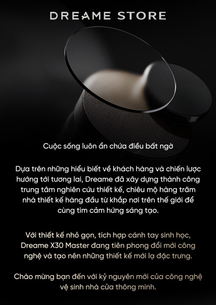 Dreame X30 Master - cảm hứng thiết kế