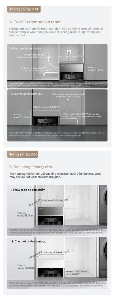 Dreame X30 Master hướng dẫn lắp đặt