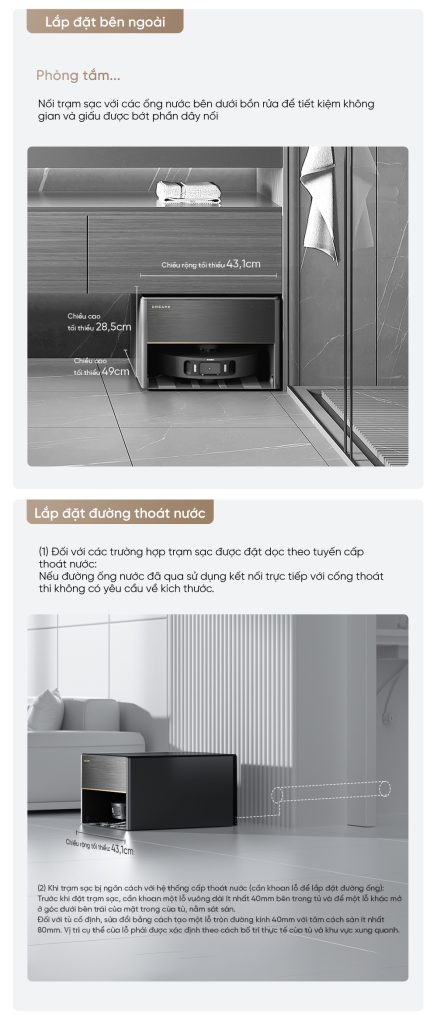 Dreame X30 Master thông tin lắp đặt