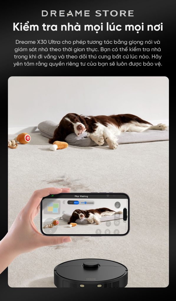 Dreame X30 Ultra gọi 1 chiều