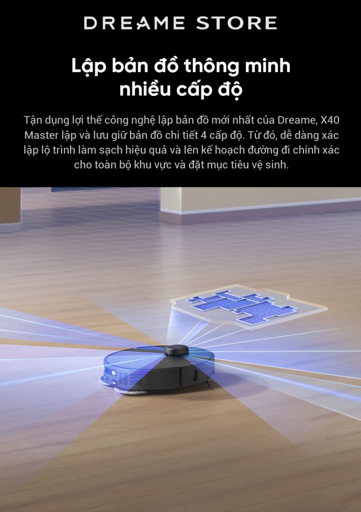 Dreame X40 Master lập bản đồ