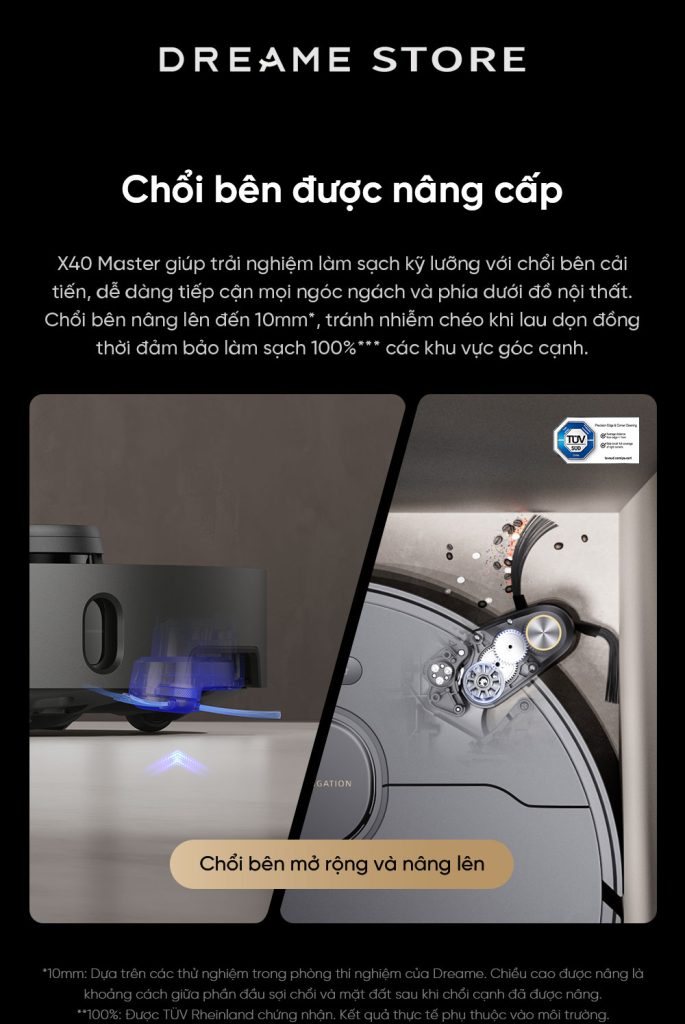 Dreame X40 Master chổi bên nâng cấp