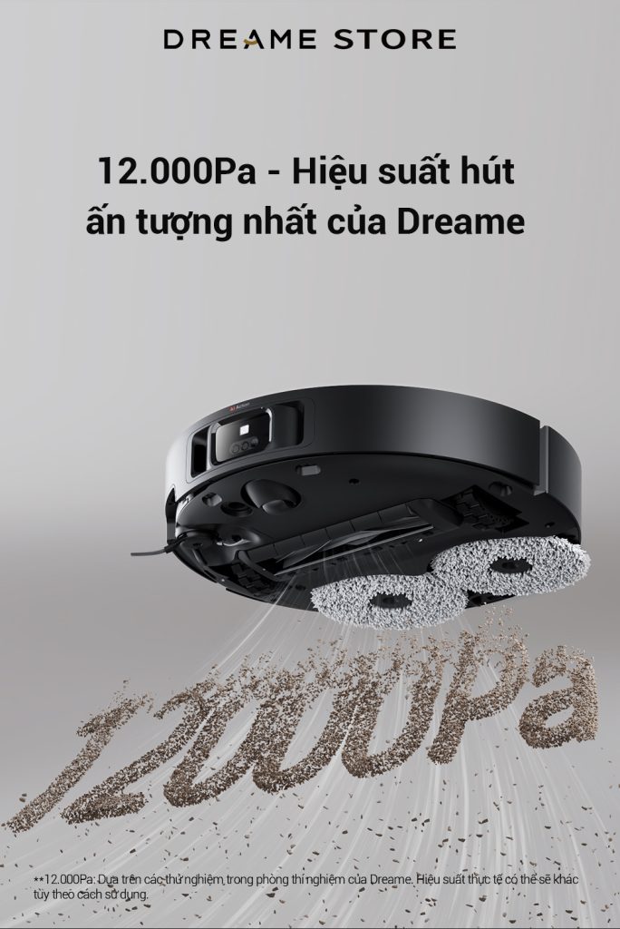 Dreame X40 Ultra - lực hút 12.000 Pa
