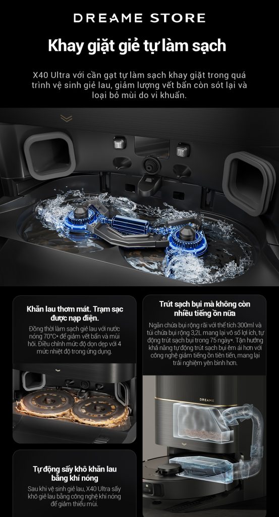 Dreame X40 Ultra - trạm sạc toàn năng 1