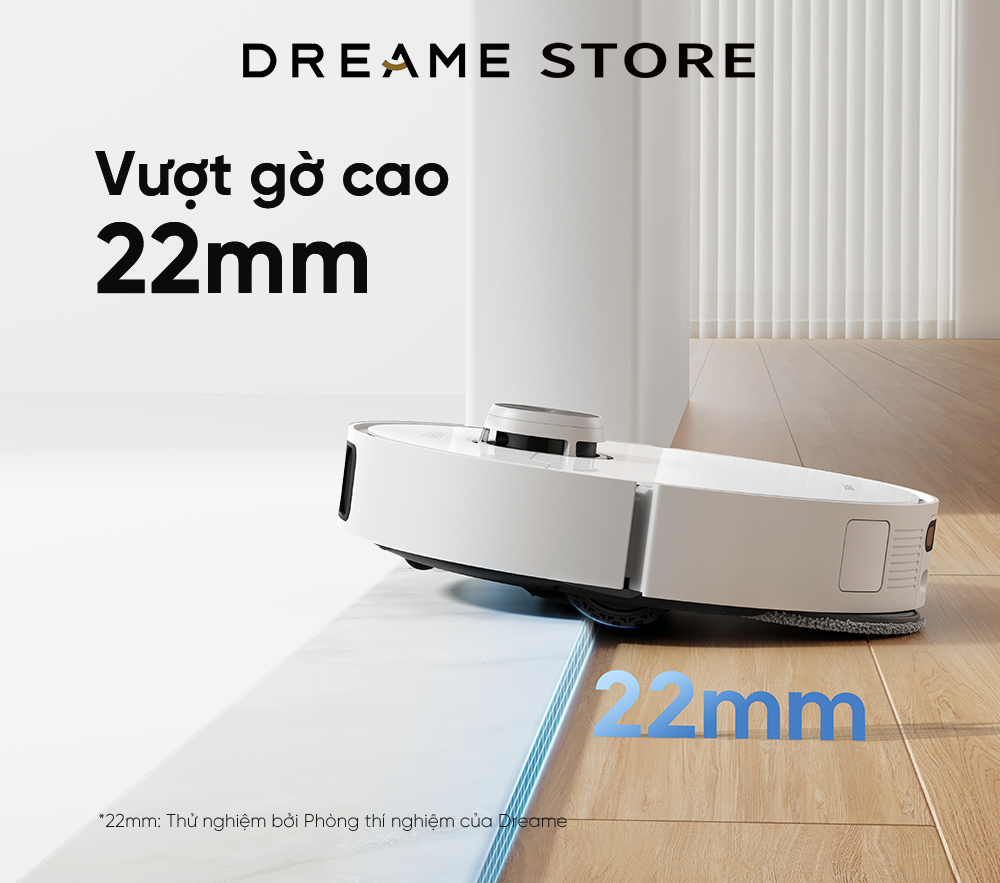 Dreame L40 Ultra vượt gờ cao 22mm