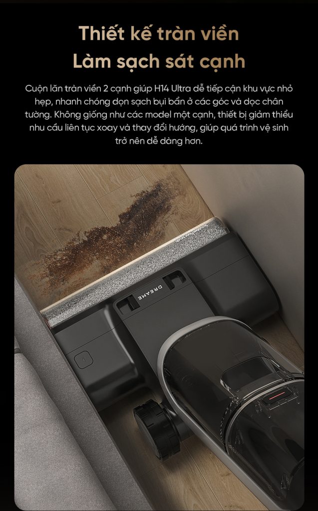 Thiết kế tràn viền trên Dreame H14 Ultra 