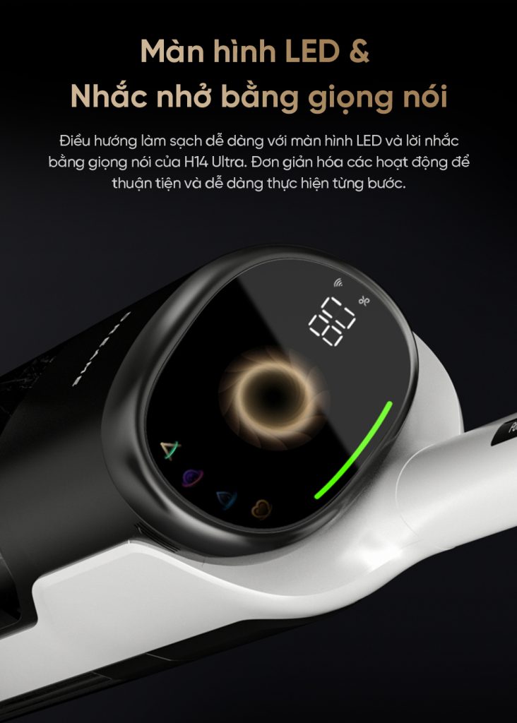 Máy Dreame H14 Ultra trang bị màn hình LED sắc nét