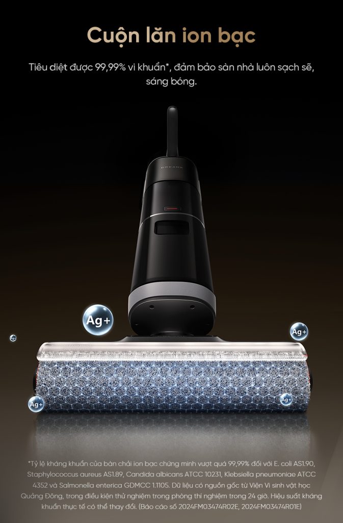 Cuộn lăn ion bạc trên Dreame H14 Ultra 