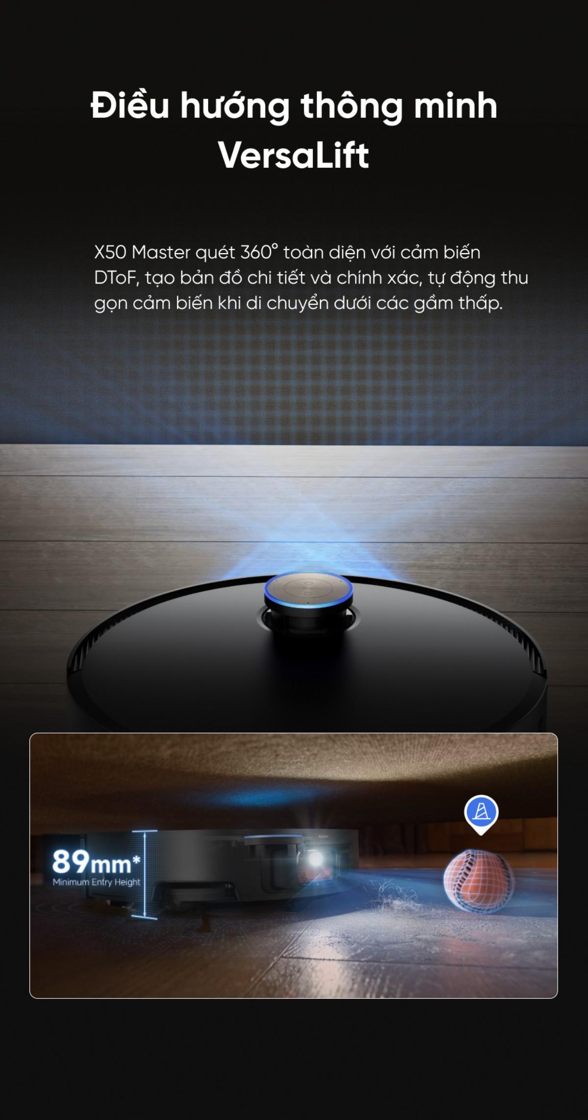 Dreame X50 Master điều hướng thông minh VersaLift