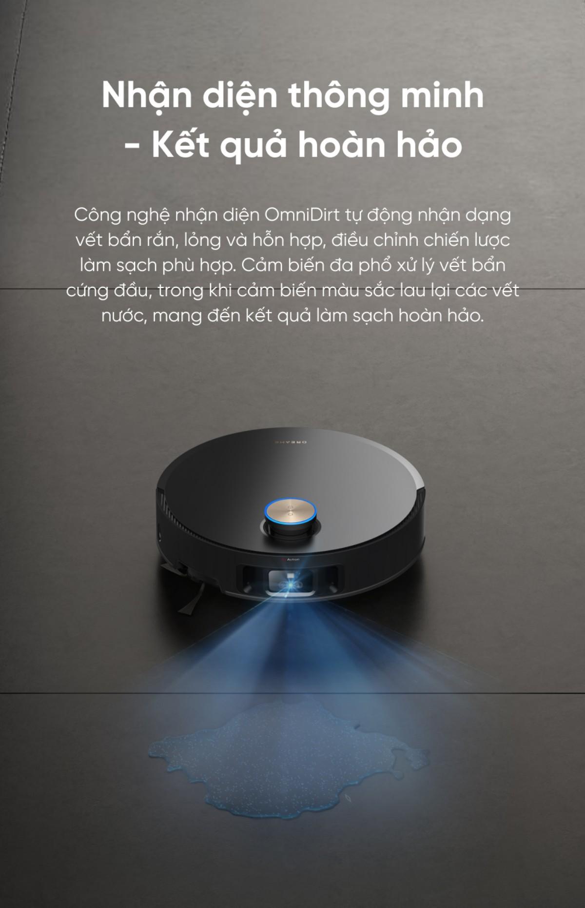 Công nghệ nhận diện vết bẩn thông minh của Dreame X50 Master
