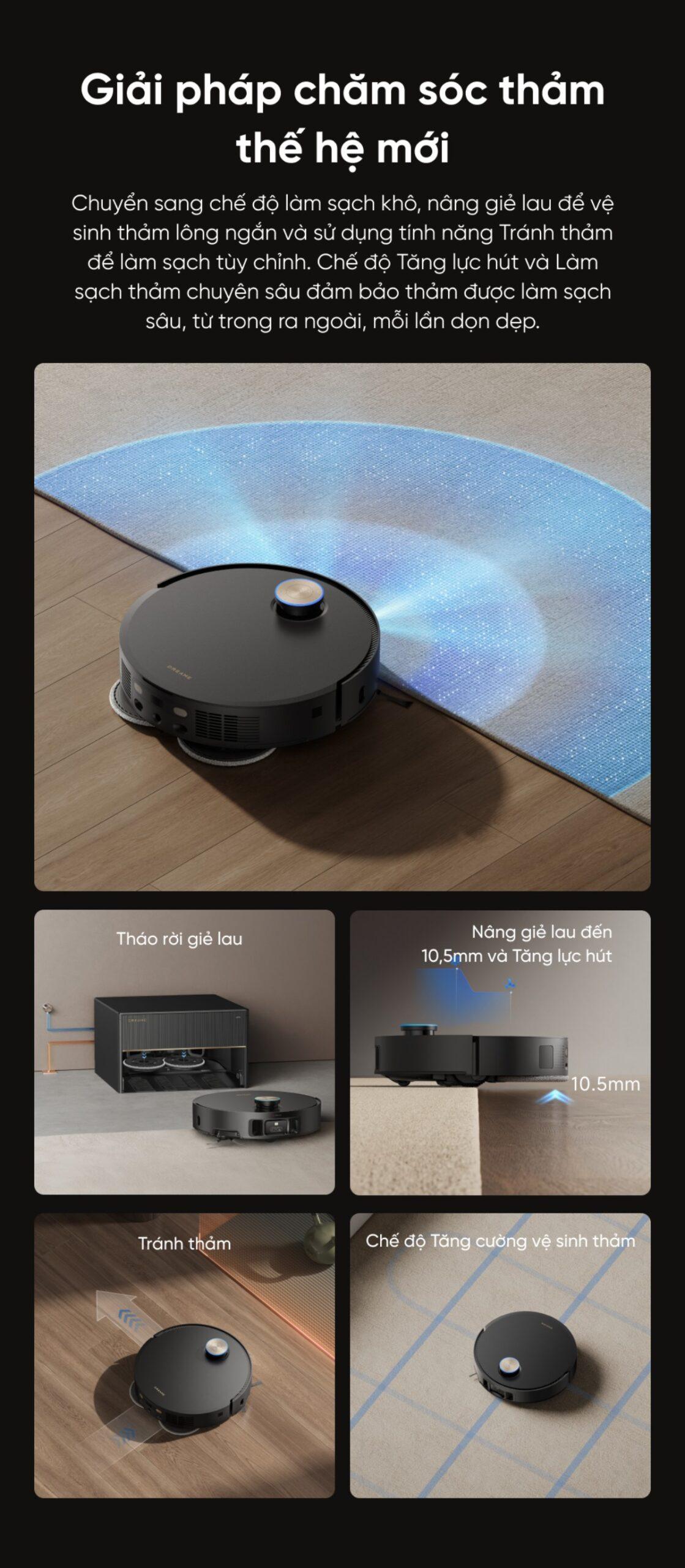 Giải pháp chăm sóc thảm từ Dreame X50 Master