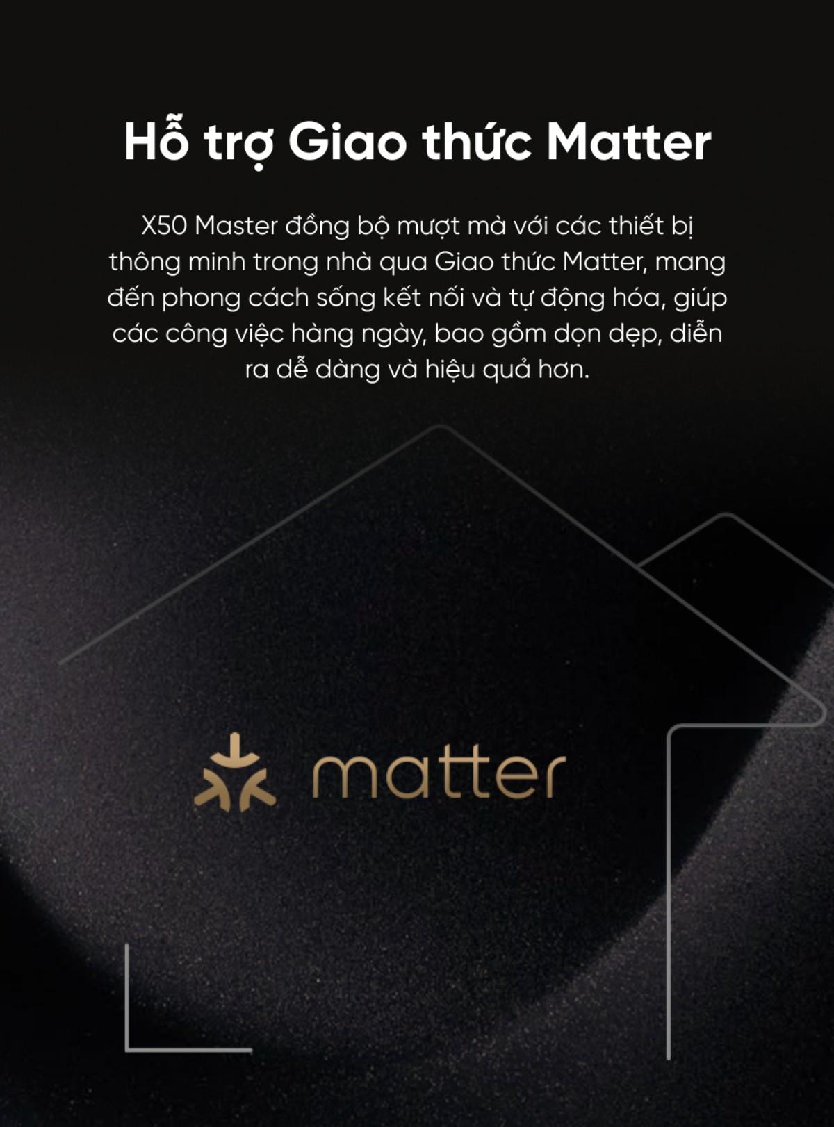 Dreame X50 Master hỗ trợ giao thức matter