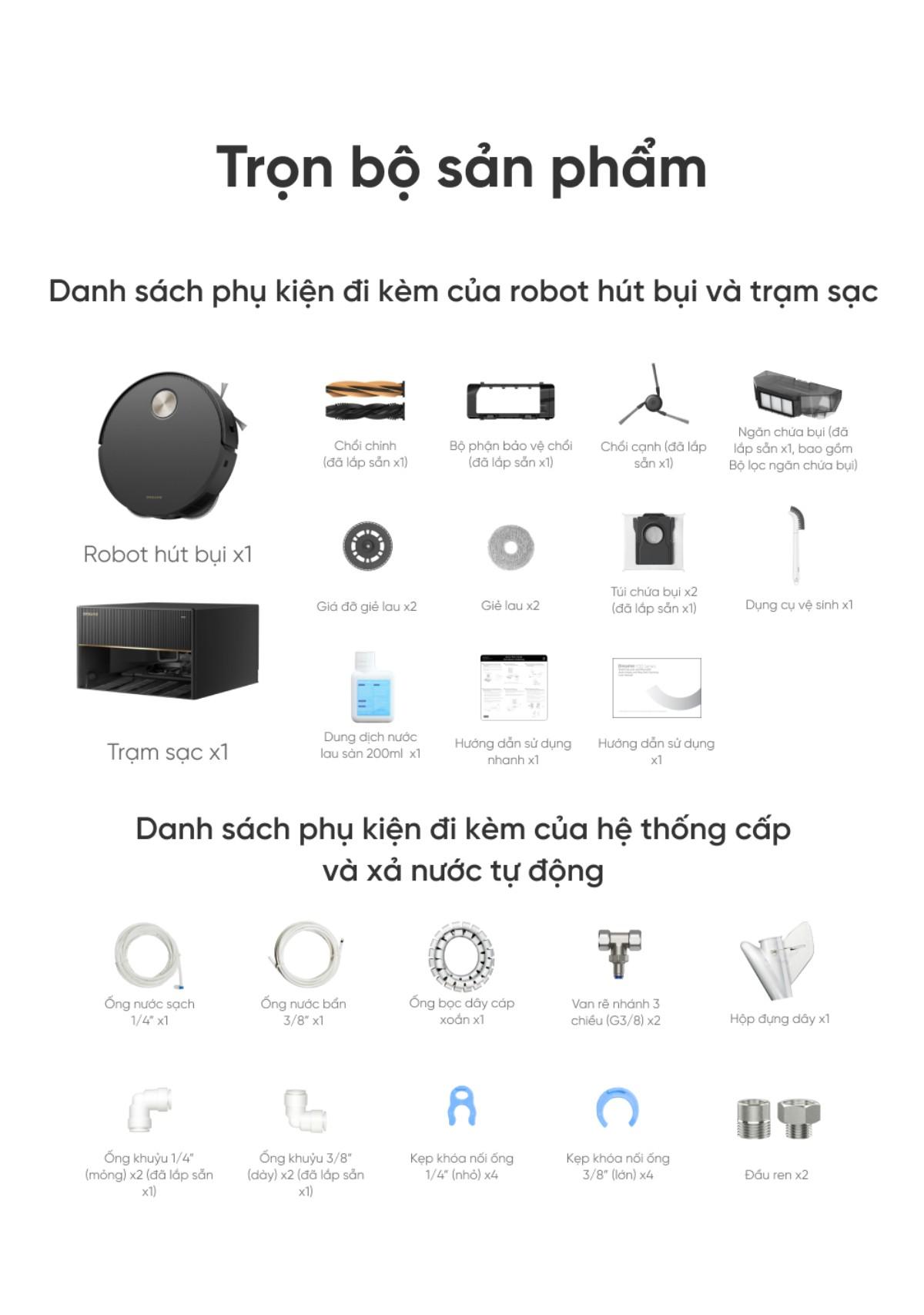 Trọn bộ sản phẩm Dreame X50 Master