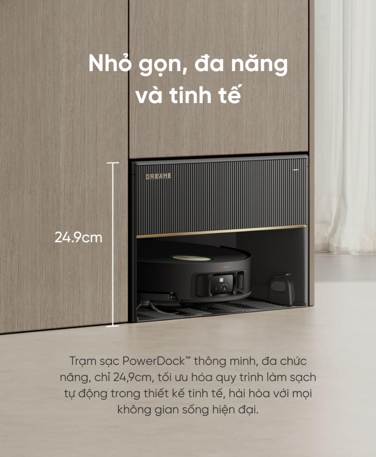 Thiết kế nhỏ gọn của Dreame X50 Master 