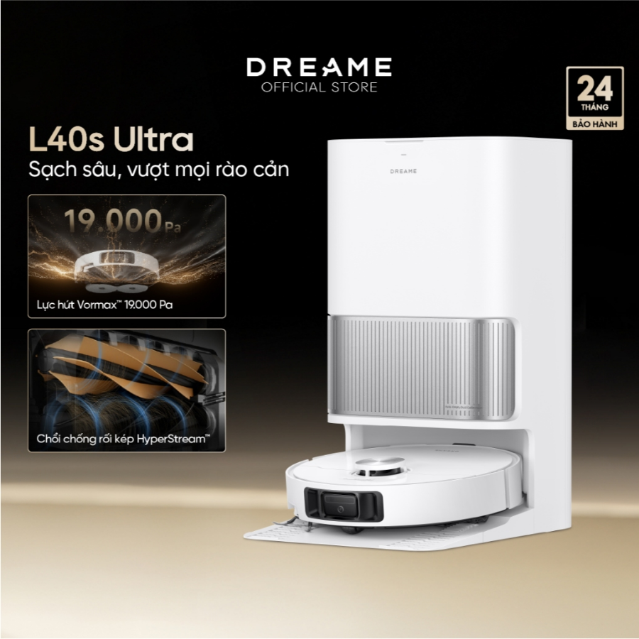 Robot hút bụi lau nhà Dreame L40S Ultra 2025 - Chính Hãng - BH 24 Tháng