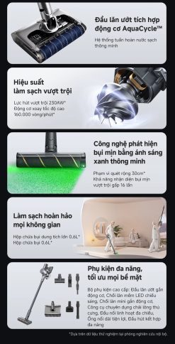 Máy hút bụi không dây Dreame V18S Aqua - Chính hãng