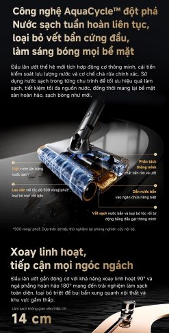 Máy hút bụi không dây Dreame V18S Aqua - Chính hãng