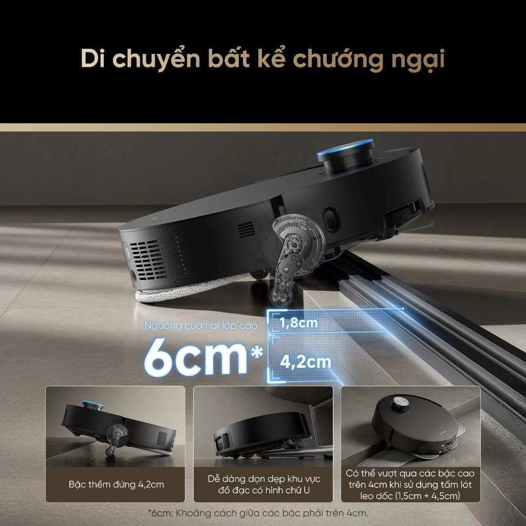 So sánh Dreame Aqua 10 Pro Track và Dreame X50 Ultra khả năng nâng hạ